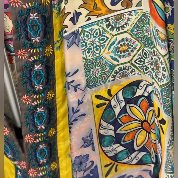 Johnny Was Silk Kimono Topper Jacket Reversible Multi Color Size 1X - Picture 4 of 15